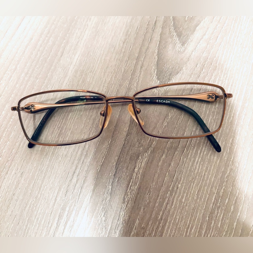 Escada Eyeglass‎ Frames Only Women's Tortoise & Rhinestone Full Rim, Lightweight